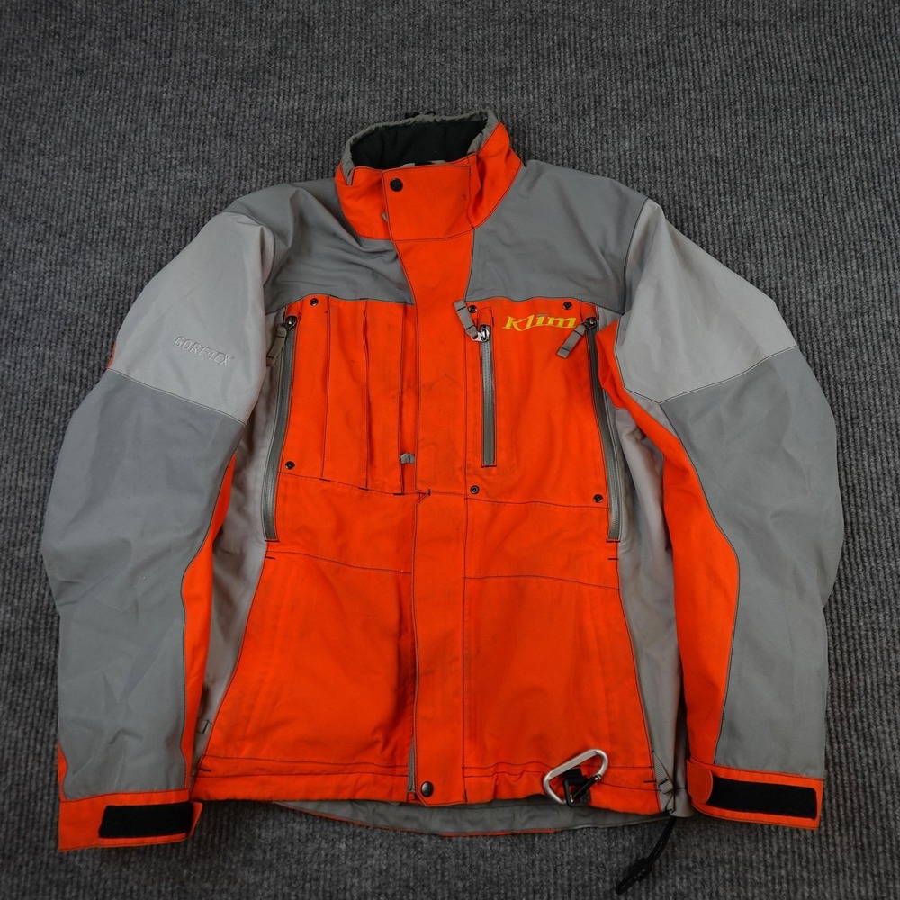 Klim Tomahawk Jacket Mens Large Orange Gray Goretex Ski Snowmobile 3371
